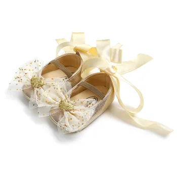 

Golden Toddler Shoes Baby Moccasins Girls First Walkers Shoes Soft Infants Crib Shoes Fashion Bowknot Newborn Baby Shoes.CX73C