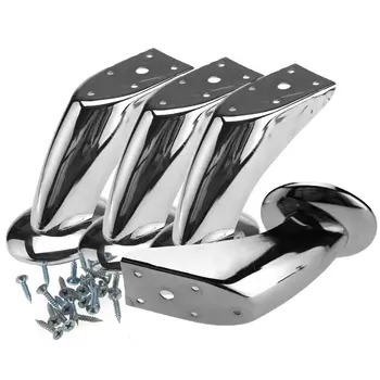 

4pcs Furniture Chair Cabinet Beds Settee 120mm Legs Chrome Sofa Plinth Legs Dropshipping