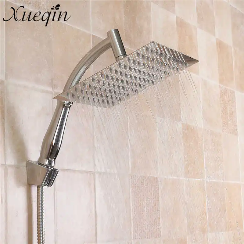 

20x20cm Square Ultra-thin Shower Head 8 Inch Rainfall Shower Head Celling Mounted With 1.5m Stainless Steel Hose Shower Holder