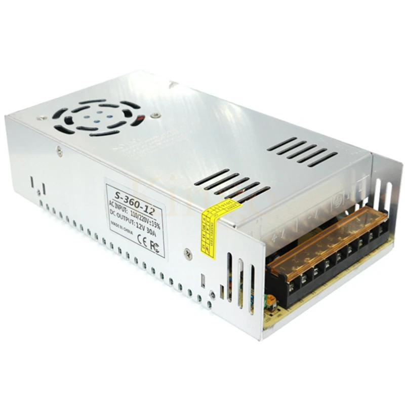 

KINGOFFER Promotion good quality 12V 30A 360W switching power supply dc12V 30A power adapter 12V Led strip transformer