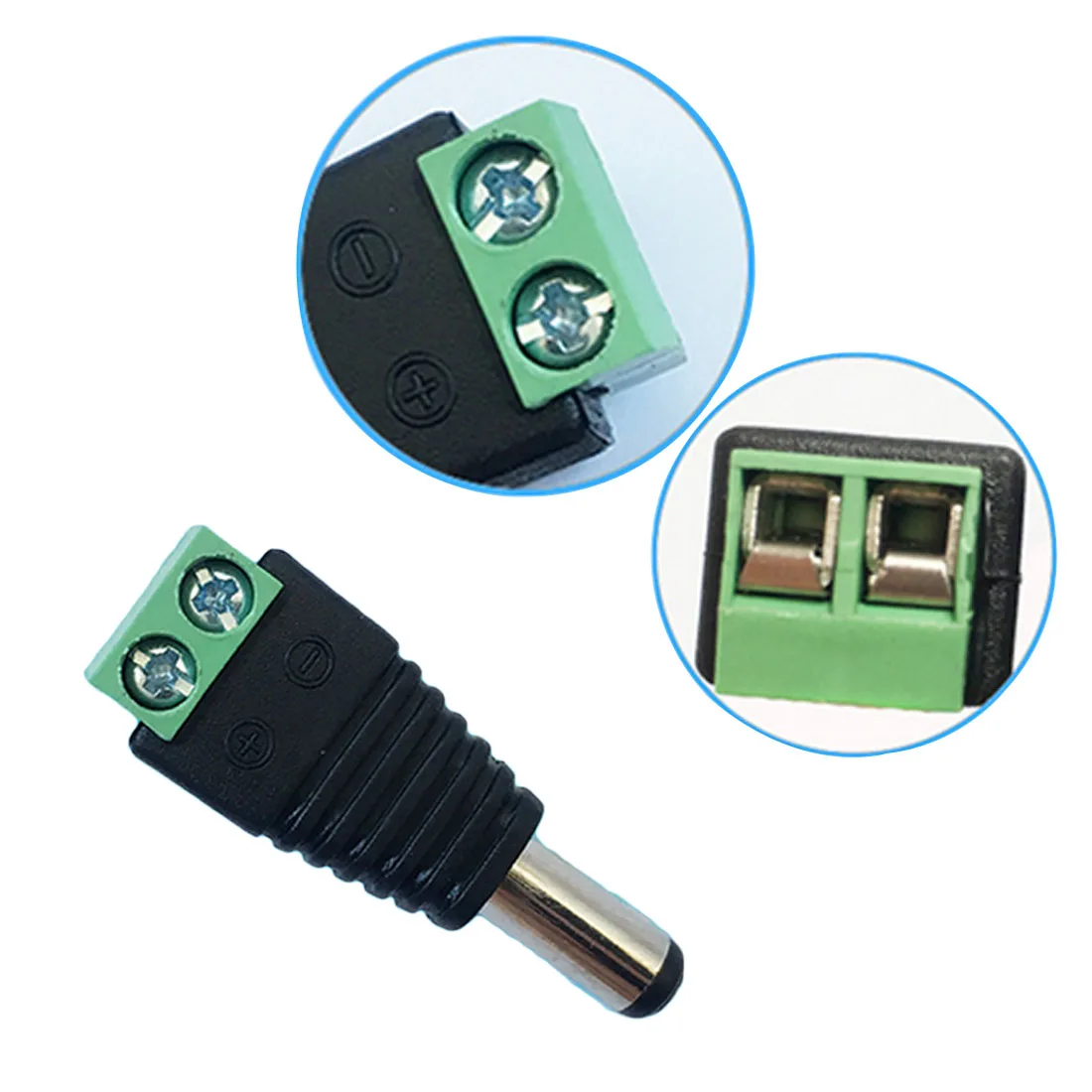 

Top DC12V 5pcs Male + 5pcs Female 2.1x5.5MM DC Power Plug Jack Adapter Connector Plug for Single Color LED Strip Light
