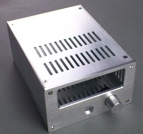 Silver Aluminum Chassis Vacuum Tube Headphone Amp Enclosure DIY Amplifier