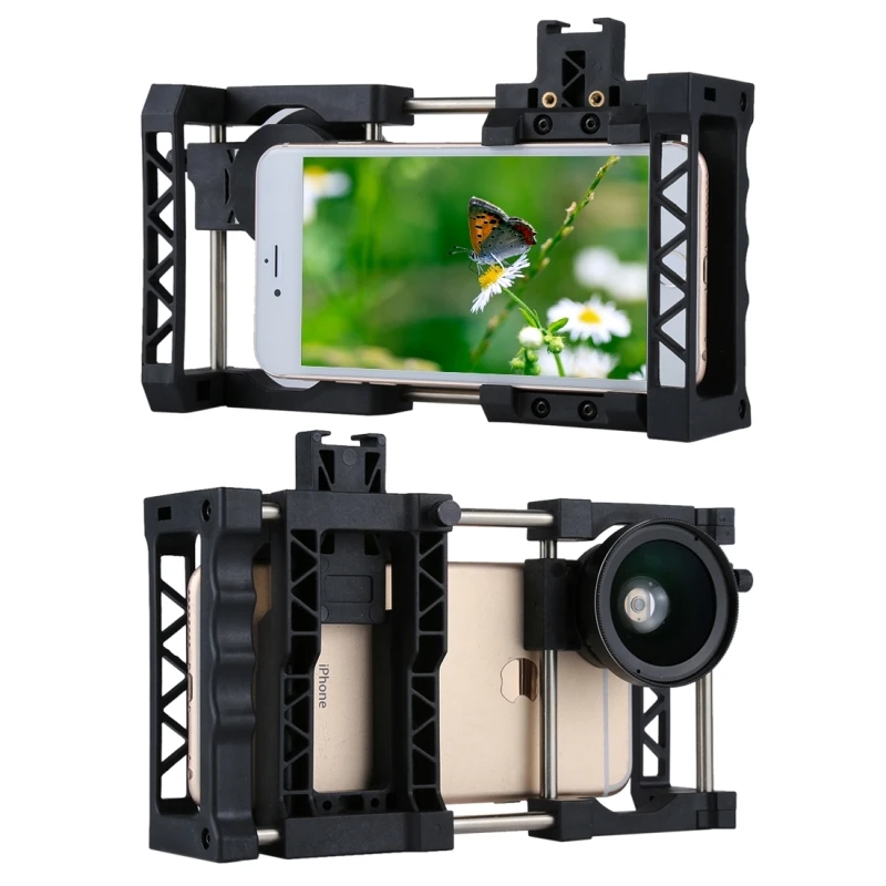  Handheld Phone Stabilizer Universal Portable Adjustable Mobile Phone Cage With Kit For iPhoneSamsun