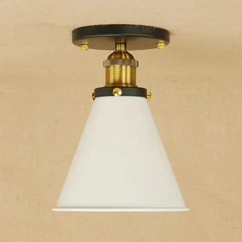 

DOXA PlofondLamp White Iron Ceiling Lamp Retro Lamparas Techo Kithen LED Eiling Light Living Room Plafondlamp Home Lighting