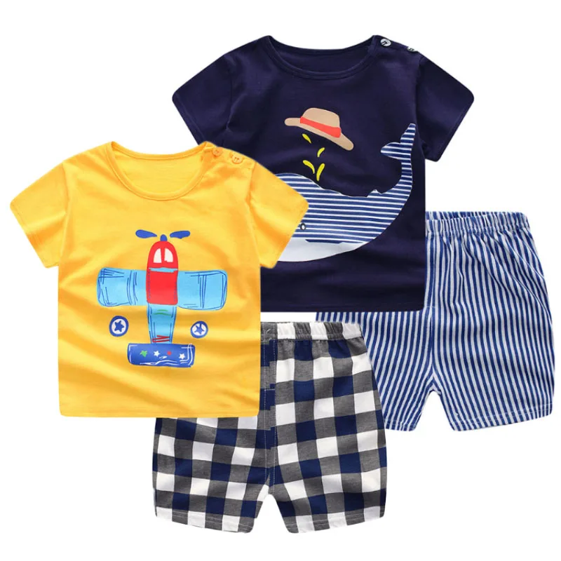 9M 4T Baby Boys Girls Clothing Sets Cartoon Pattern Toddler Boys