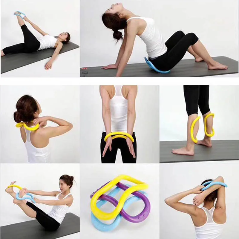 24*13*7cm Yoga Circle Yoga Stretch Ring Home Women Fitness Equipment Fascia Massage Workout Pilates Bodybuilding Exercise yoga circle pilates ring