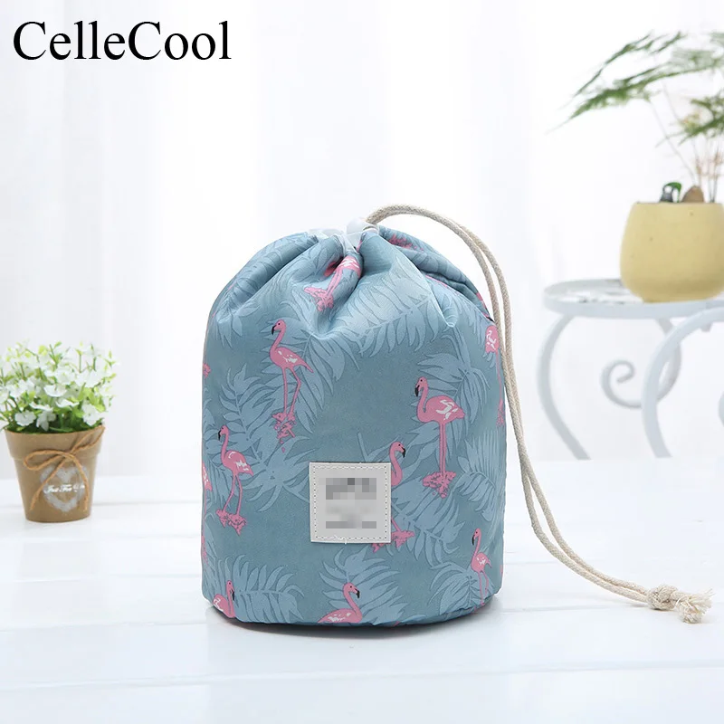 

for Women Ladies Box Necese Round Waterproof Makeup Bag Travel Cosmetic bag Organizer Toiletry Makeup Bags cylindrical