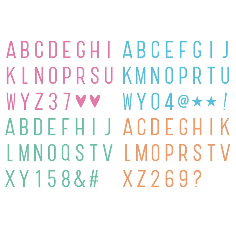 

Colorful Letter & Signs & Card & Numbers For A4 Cinema Light Box Cinema Lightbox Letters For Night Lamp DIY Home Lighting