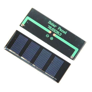 

Top Sale 200PCS/Lot Mini Solar Panel 0.2W 2V 78.8*28.3MM Epoxy Solar Module Polycrystalline Silicon Education Kits Free Shipping
