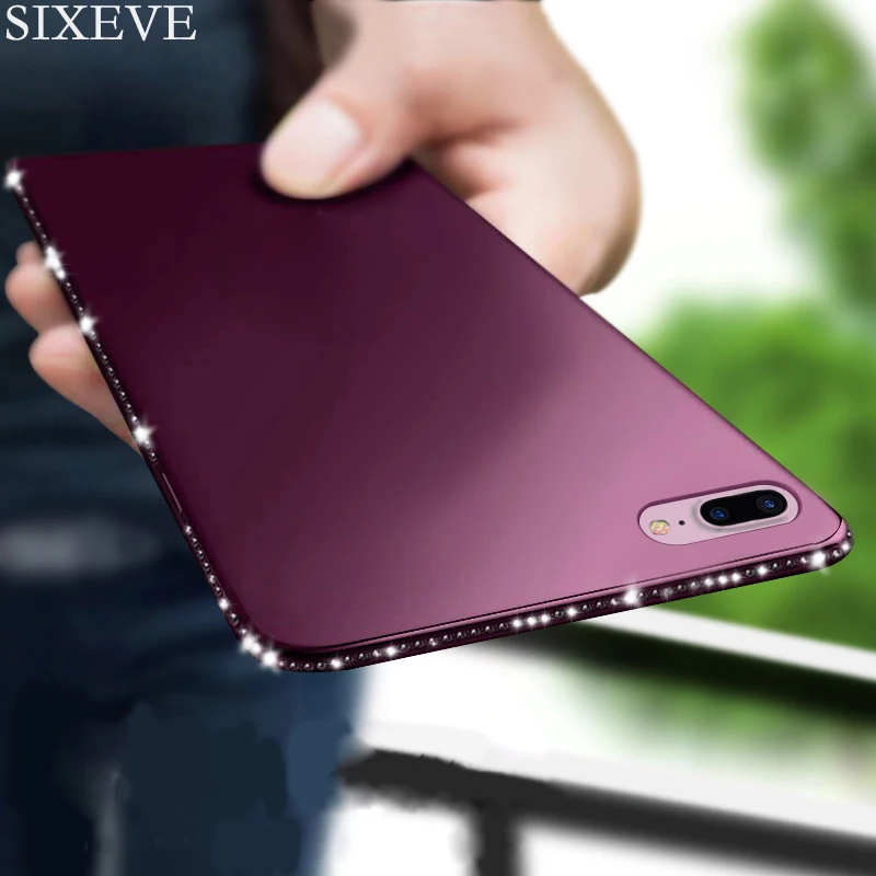

SIXEVE Cell Phone Case For iphone 6 S 6S 7 8 X 10 Plus 6Plus 6SPlus 7Plus 8Plus Red Black Gold Rose Purple Shine silicone Cover