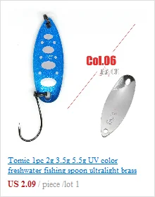 Tomic 3,5 г 5 г японское качество литье развевающаяся форель области UL микро рыболовные ложки металлические приманки жесткая приманка Спиннер уф матовый цвет