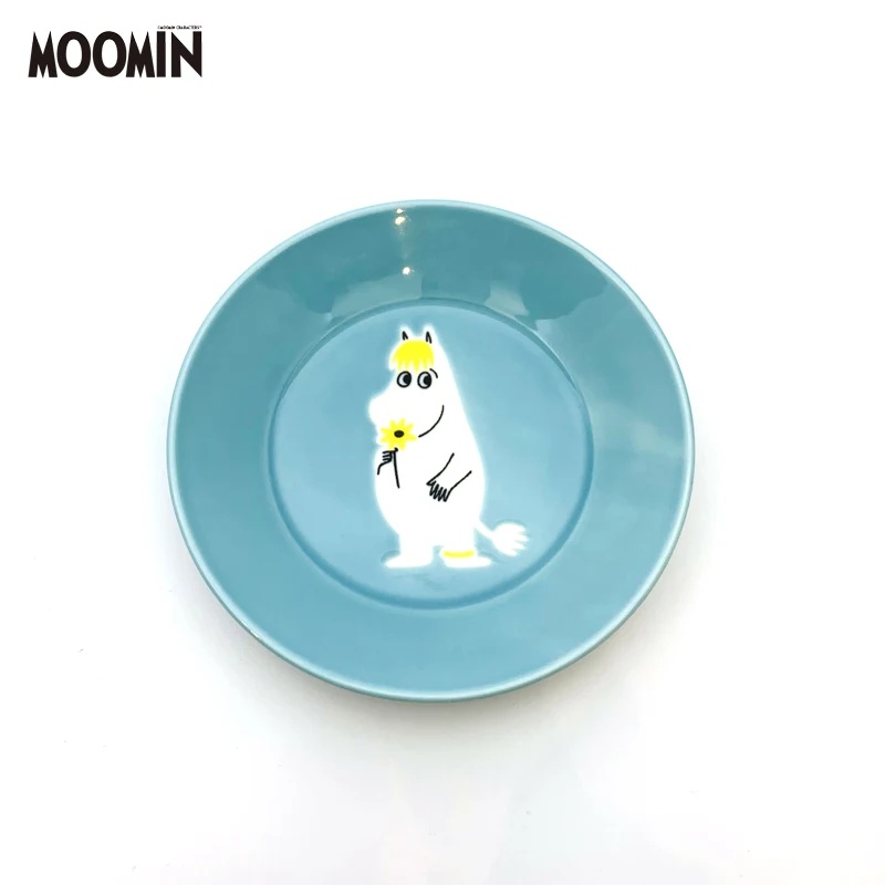 Японский стиль Moomin керамические кружки милый объем чашки 316 мл кофейная чашка глазурь цвет мультфильм Закуски Блюдо подарок на день Святого Валентина - Цвет: Diameter 13.5cm