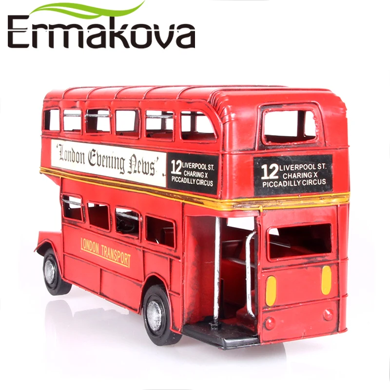 ERMAKOVA 31 см (12 2 &quot) винтажная двухэтажная Ретро английская Статуэтка автобуса