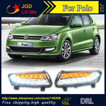 

Free shipping ! 12V 6000k LED DRL Daytime running light for VW Polo fog lamp frame Fog light Car styling