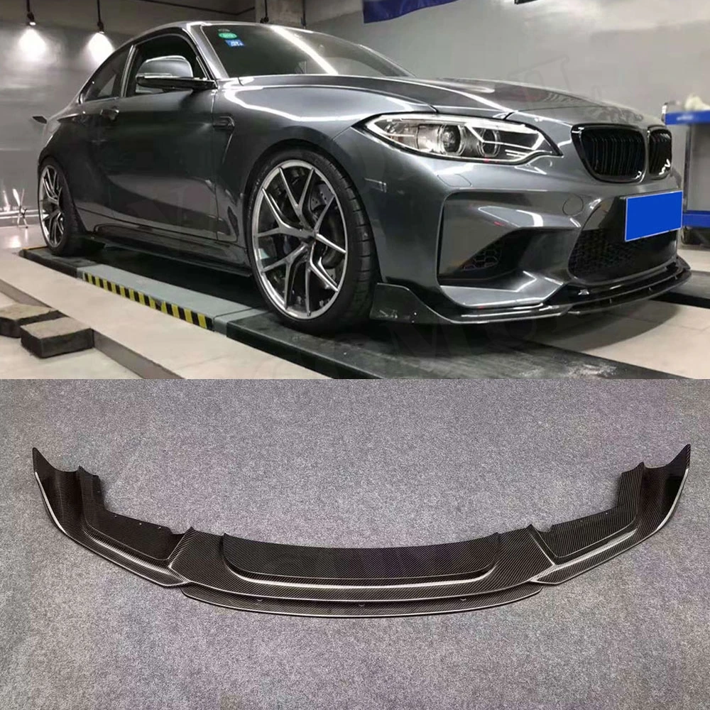 2 серии углеродного волокна передний бампер спойлер для BMW F87 M2 2015 2018 BP стиль