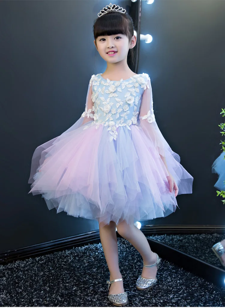 Платье для первого причастия; Пышное Платье для девочек; съемные Бальные вечерние платья принцессы для девочек; платье с цветочным принтом; JF388 - Цвет: Style 1