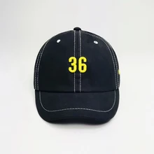 Короткие бейсболки с буквенным принтом 36, кепка в стиле хип-хоп для мужчин и женщин, кепка для папы, хлопковая черно-белая облегающая Кепка для мальчиков и девочек