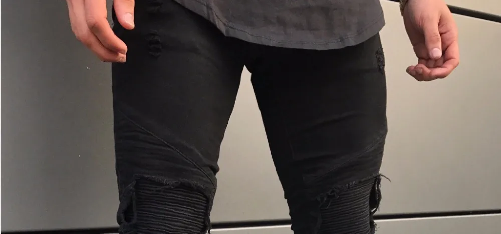 2018 hot sell men designer jeans black jeans men casual male jean skinny motorcycle high quality denim pants