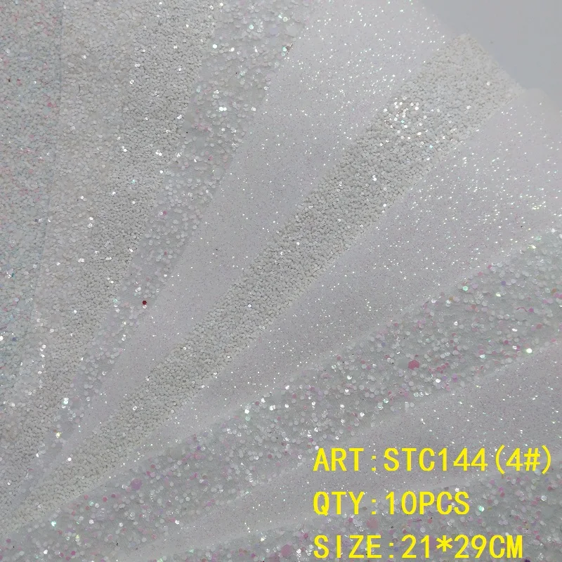 Прозрачный запас 1 комплект(10 шт.) 21X29 см Alisa Glitter Cuero Sintetico блестящая кожа для DIY аксессуары для волос ремесло STC144 - Цвет: 4