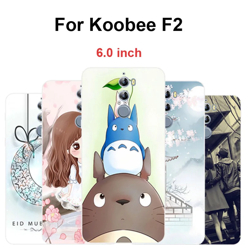 

Soft Silicon For Koobee F2 Phone Case Painted Cartoon Clear back shell 6.0'' For Koobee F2 F 2 protective Phone cases Coque