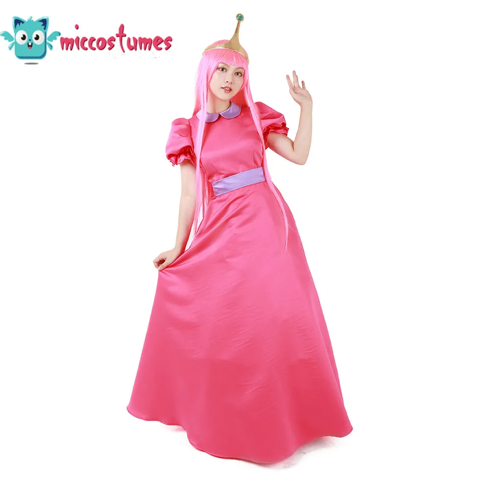 Карнавальный костюм принцессы боннибела жвачки с короной|cosplay costume|princess bubblegum