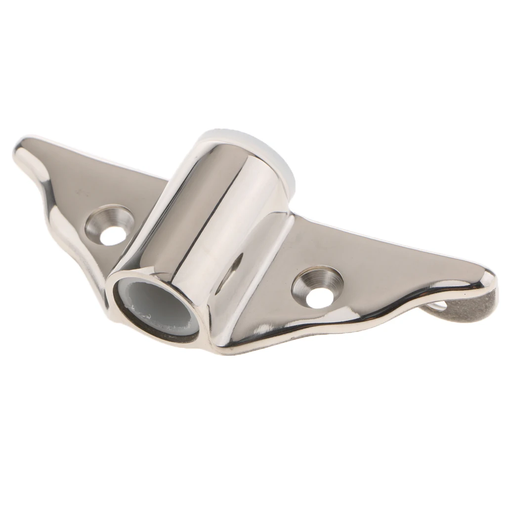Silver Stainless Steel Boat Oarlock Socket Rowlock Side Mount 3.93x1.38inch for Sailing Boating