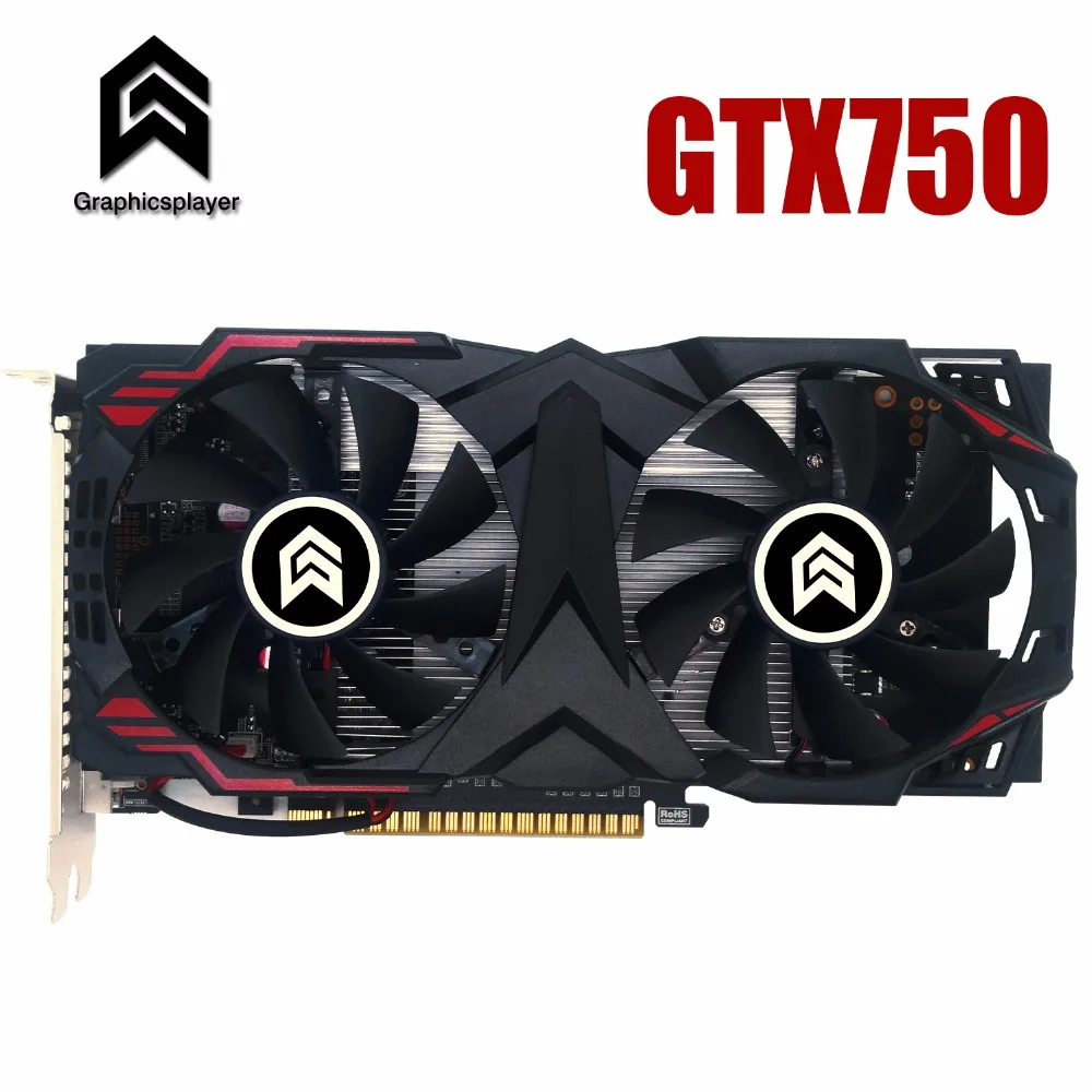 Графическая карта PCI-E 16X GTX750 GPU 2G DDR5 для nVIDIA Geforce чип компьютерная видеокарта ПК