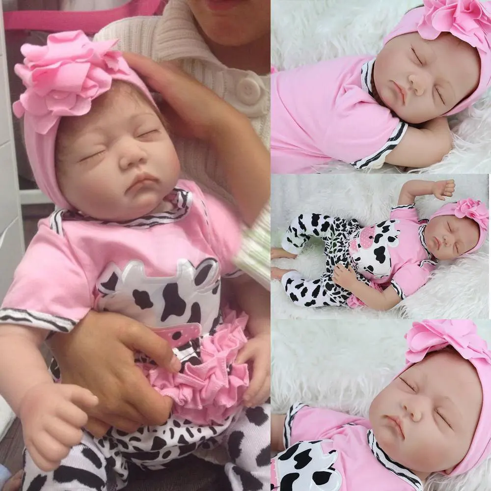 22 дюйма 55 см мягкие силиконовые куклы ручной работы Reborn Baby Girl реалистичные для