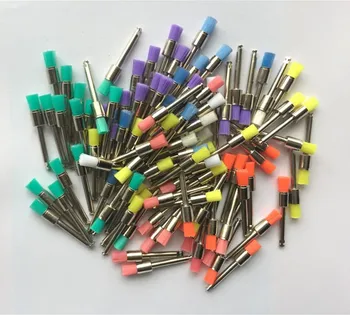

100 pcs Dental Lab Materials Colorful Nylon Latch Flat Polishing Prophy Cup Polisher Brushes Dentist Products