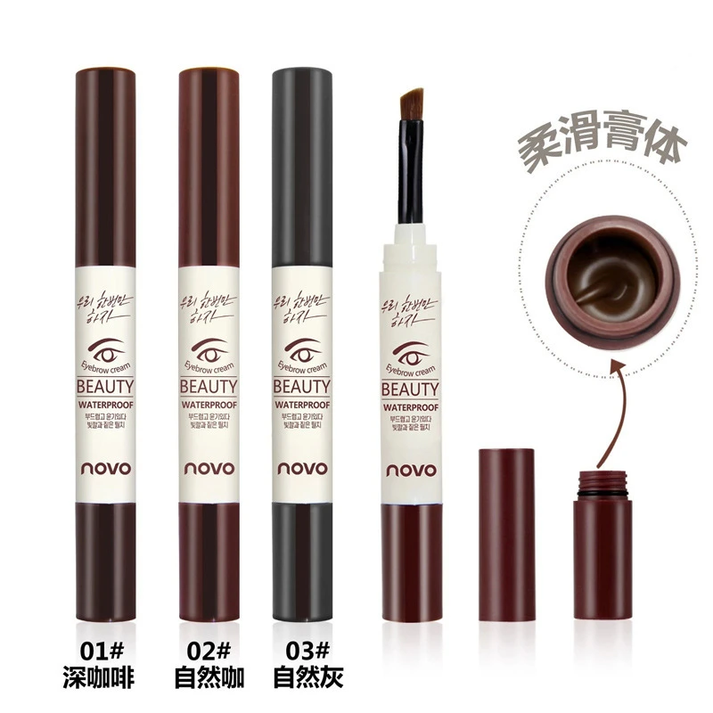 Brand PRO Eyebrow Cream Mascara Gel Make Up Waterproof Eye Brow Korean Style Makeup Pencil Enhancer With Brush | Красота и здоровье