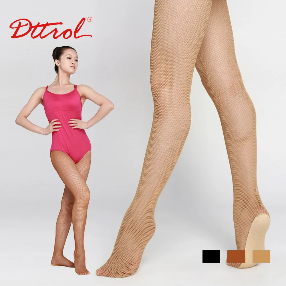 Wholesale Women's Professional Black Tan Seamless Dance Tights