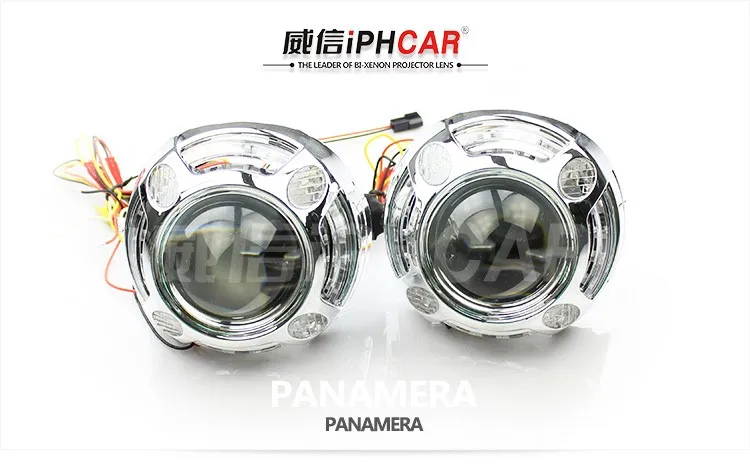 IPHCAR автомобильный Стайлинг 3 дюйма Би HID объектив проектора комплект для Panamera кожух