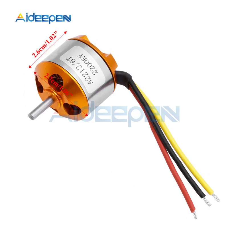 A2212 930KV 1000KV 1400KV 2200KV 2700KV бесщеточный двигатель для RC самолета мульти-коптера DIY Kit Высокое качество