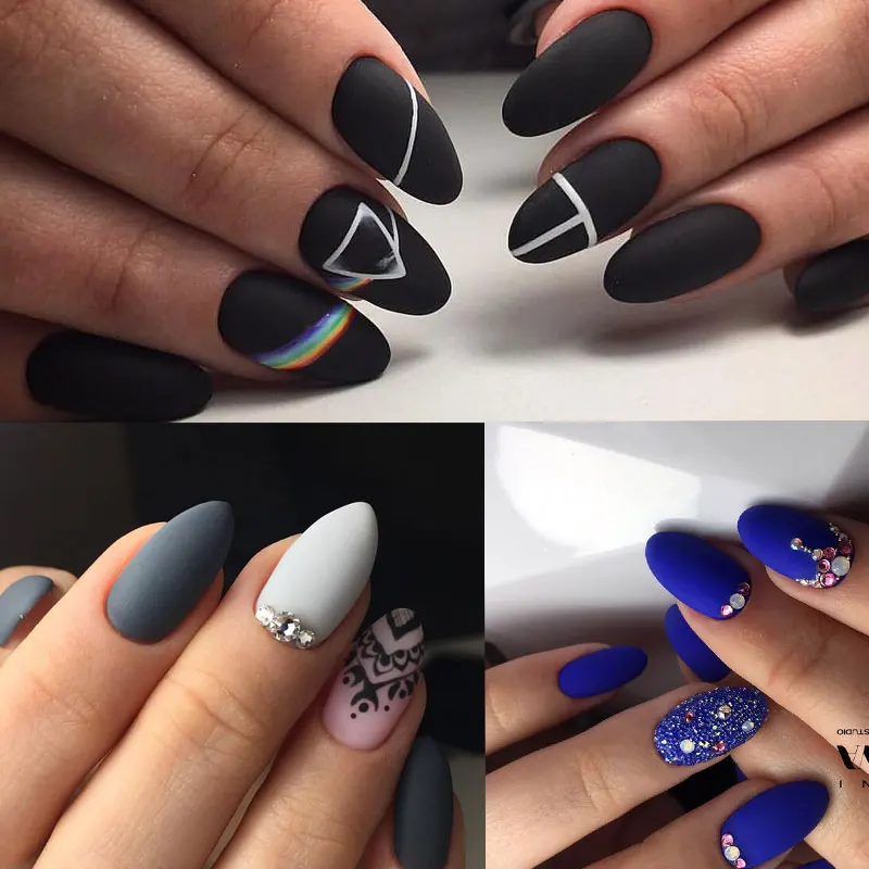 Fengshangmei Matte Nail Polish Top Coat Matt Finish Gel Long Lasting Led UV Matte Velvet Top Lacquer Varnishes 15ml