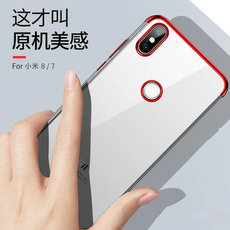 

For Xiaomi Mi A3 CC9E cc9 Mi 9T Pro Case Fundas Plating Transparent Clear Soft TPU Silicone Case Cover For Xiaomi Mi 6 Mix 2 2s 3 Max 3 Play A1 A2 Mi 8 9 Lite SE Pro Capa Cases