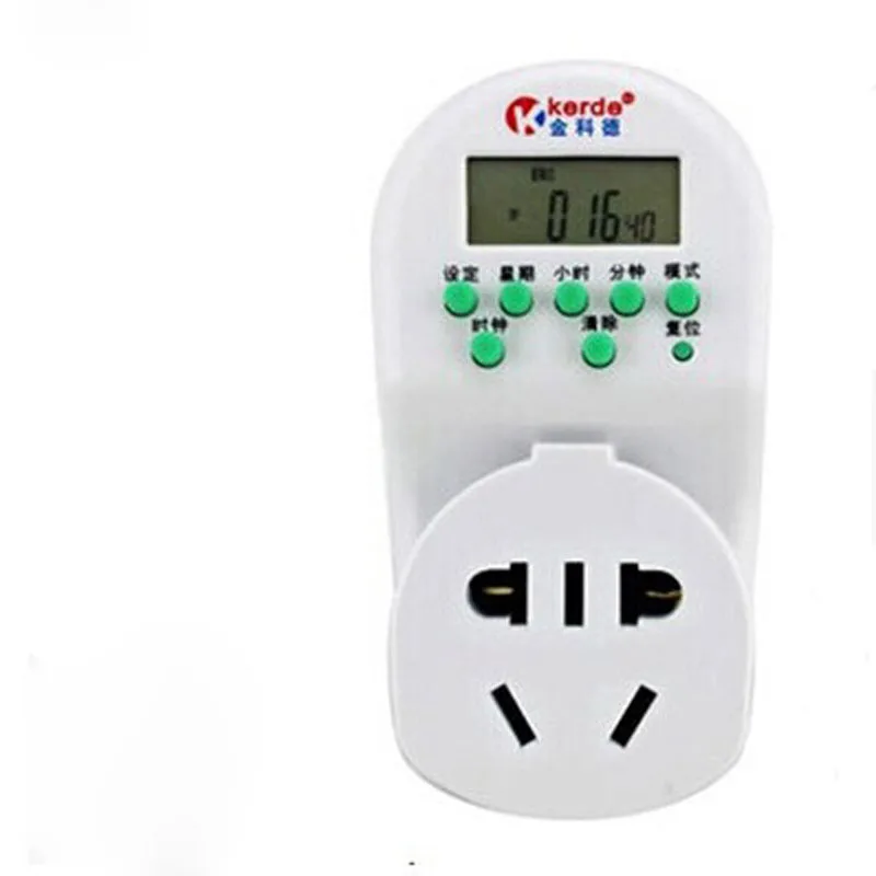 TW 268 Electronic Timer Push Button Switch Socket Programmingin