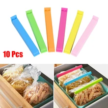 10 шт. соковыжималка для хранения пищи зажимы для хранения уплотненные зажимы для сумок герметик Зажим пластиковый инструмент Портативный сшиватель для мешка