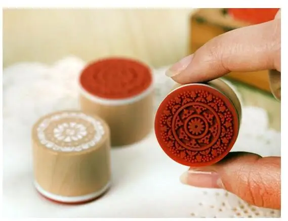 cool wooden seals round stamps children kids toys students