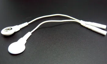 

50 Pieces Adapter Tieline Short Cables Electrode Wires With Snap 3.5mm Plug Hole 2.0mm or Tens/EMS Massager Free Shipping