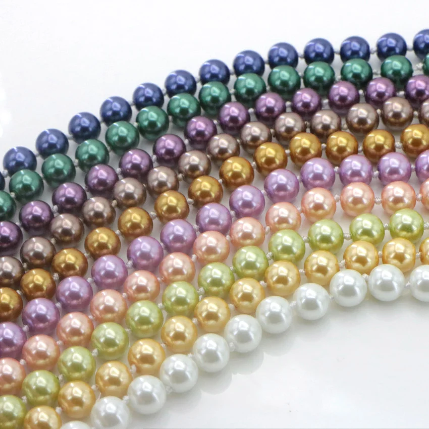 Natural pearl necklace, South China baroque pearl mother's gift jewelry necklace 925 silver pure gold necklace (68)