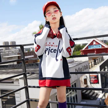 

New jazz costume girl hip-hop costume summer suit children's catwalk popular stage show DQL113