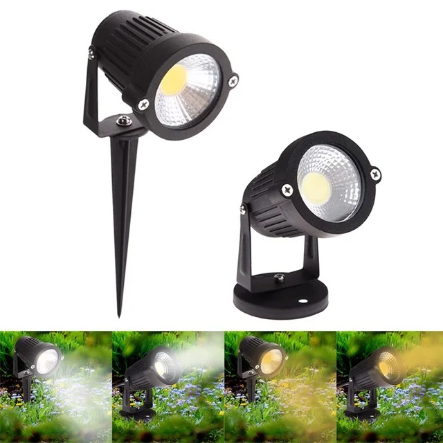 IP65 Outdoor Garden LED Light 220V 110V 12V 24V 5W COB LED Lawn Spike