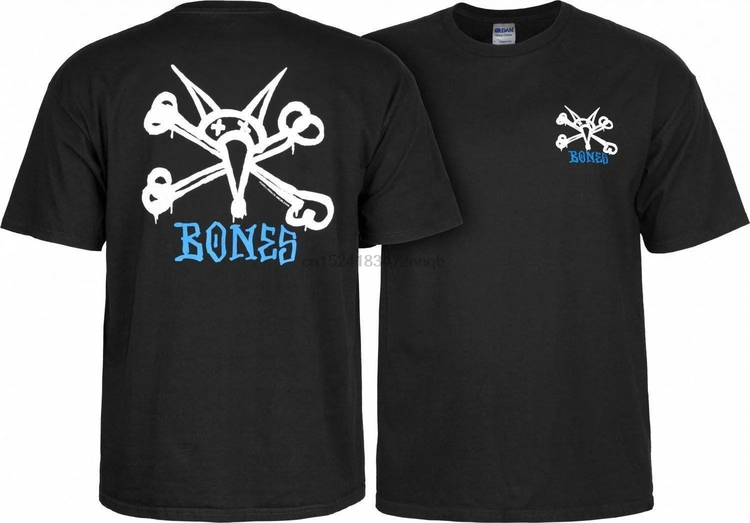 

Rat Bones Skateboard Skate Skull Powell Peralta T-Shirt BLACK Skull OG S-3XL Short Sleeve Cotton T Shirts Man Clothing