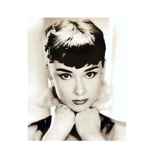 Безрамная картина холст живопись по номеру для взрослых Одри Хепберн глаза реалистический Diy портрет картина ручной работы жизни