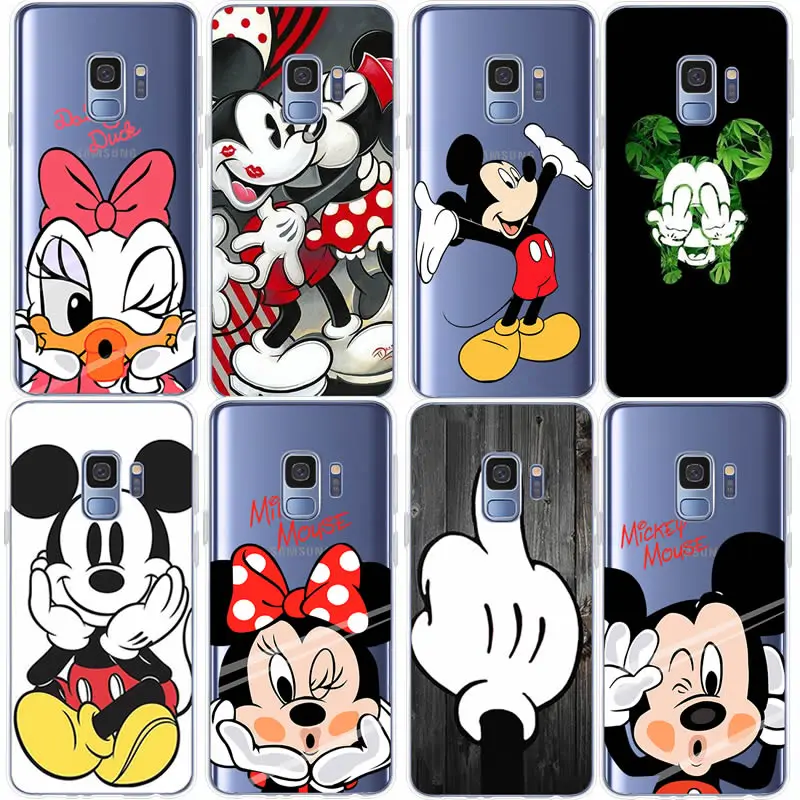 

Silicone TPU Phone Cases For Samsung S8 S9 Plus Soft Cat Minnie Case For Samsung J3 J5 A3 A5 A8 2016 2017 2018 Back Cover