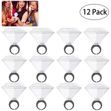 12 Pack Diamond Ring Shot Glass Whiskey Glass for Bachelor Party Wedding Engagement Party Wedding Bridal Shower