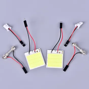 

1PCS 2XT10 48 COB SMD LEDs Panel Super White Car Interior Read Map Bulbs Lighting Stadium