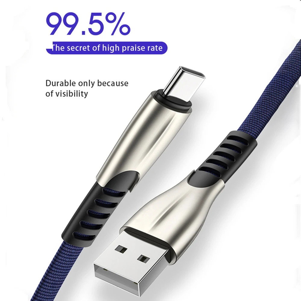 

USB Type c Cable Quick Charge Cable for samsung s8 s9 s10 note 8 9 10 huawei mate 10 20 P30 P30 Pro USB C cord for Oneplus 7 Pro