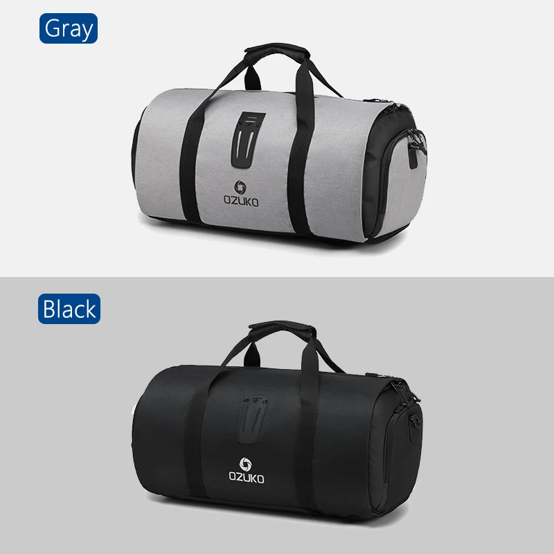 OZUKO многофункциональная Большая вместительная мужская дорожная сумка, водонепроницаемая сумка для путешествий, сумка для хранения, ручная сумка для багажа с мешочком для обуви