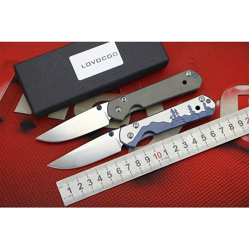 

LOVOCOO small sebenza 21 New D2 blade Titanium handle hiking folding knife utility camping hunting Gift pocket knives EDC tools